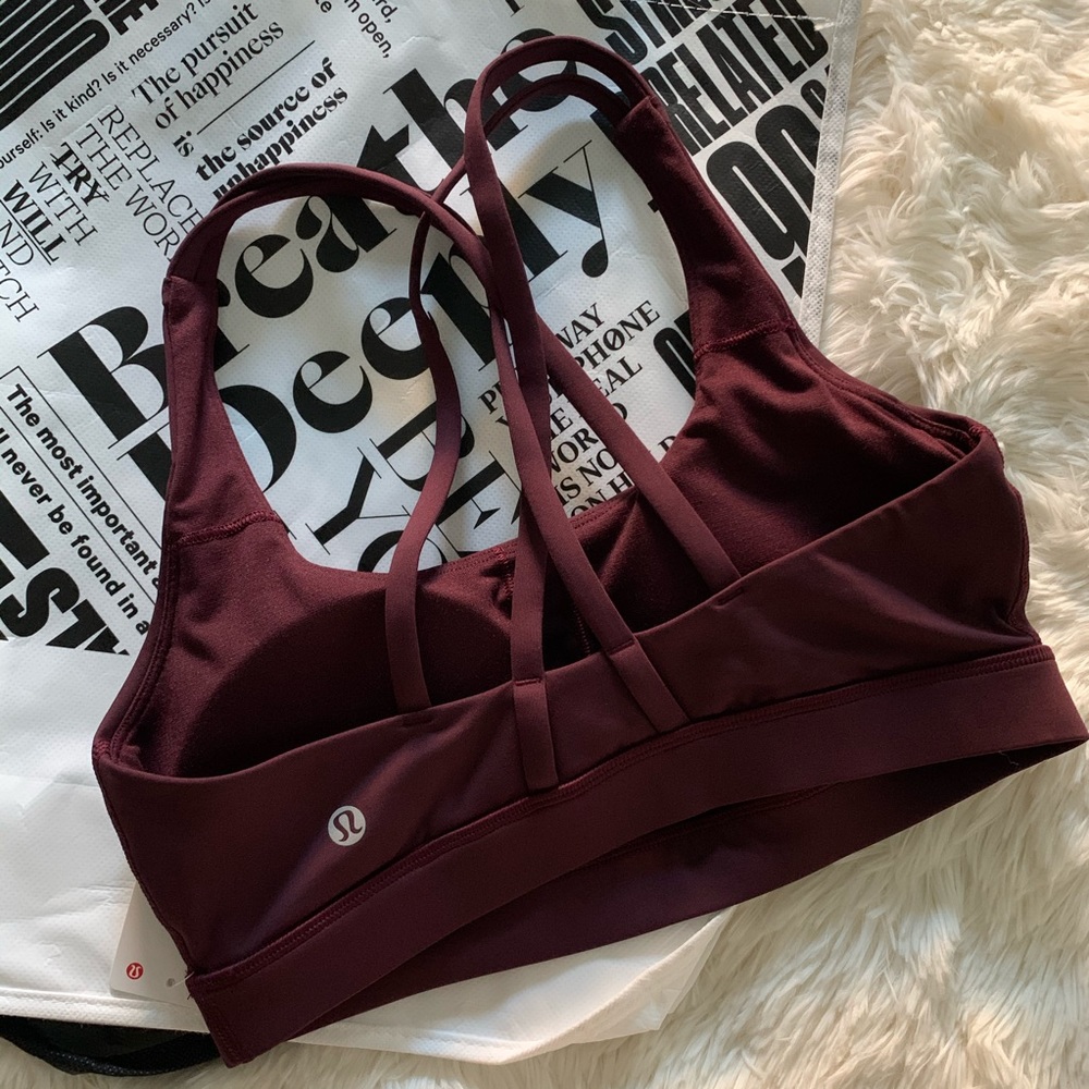 ❌SOLD❌NWT Lululemon Energy bra cassis, size 6 - Picture 4 of 4
